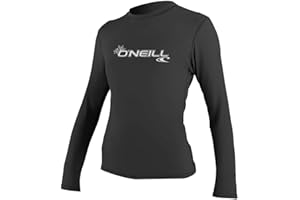 O'NEILL ONEILL WETSUITS Wms Basic Skins L/S Rash Tee Rash Gilet Donna