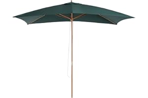 SOLD BY MHSTAR Outsunny 2 x 3m Wooden Garden Parasol Umbrella Outdoor Sun Shade Canopy