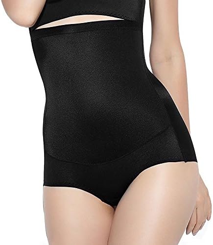 lalibang Women’s Shapewear,High Waist Tummy Control Firm Slimming Bodysuit Shapewear Breathable Body Shaper S(Tag M Fit:Waist:23"-26",Weight:88-100lb), Black
