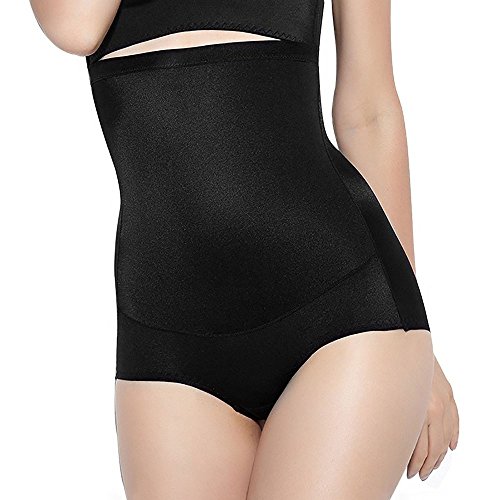 lalibang Women’s Shapewear,High Waist Tummy Control Firm Slimming Bodysuit Shapewear Breathable Body Shaper S(Tag M Fit:Waist:23"-26",Weight:88-100lb), Black