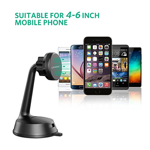 UGREEN Porta Cellulare Magnetico Universale con Ventosa, Supporto Auto Per Parabrezza Cruscotto, Supporto Magnetico Cellulare per GPS, iPhone X/ iPhone 8/ 8 Plus, Samsung Galaxy S8 / S8 Plus, ecc.