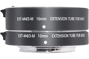 Mcoplus XT-M4/3-M Makro Verlängerungsrohr passend für M4/3 spiegellose Kamera für Olympus/Panasonic Lumix, Ersatz MK-P-AF3A Extension Tube(10+16mm), Metall