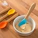 Babynow Baby Spoons [4 Colour Set] Bamboo Handle with Soft Silicone Tip - No BPA - Perfect Babyshower Present - Large 5.5 Inch Size