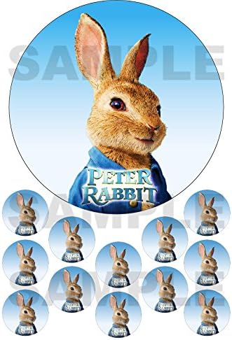 NEW PETER RABBIT 2018 Birthday Printed Cake Topper round Wafer Card PRIME NOT PERSONALISED …