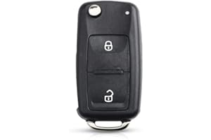 KUYUANSU NEW 2button folding remote key replacement housing FOB Shell car key housing radio key for VW Volkswagen Transporter T5 Polo have Uncut Blade