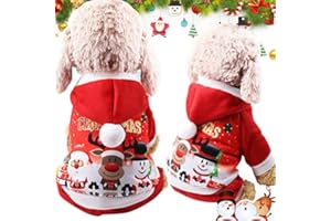 Idepet Hundekostüme Weihnachten, Pet Hoodies warme Hundemantel für Winter Frühling Weihnachten Halloween Festival