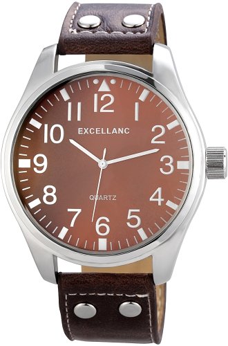 Excellanc Herren-Armbanduhr XL Analog Quarz Kunstleder 295027000146 Excellanc Herren-Armbanduhr XL Analog Quarz Kunstleder 295027000146