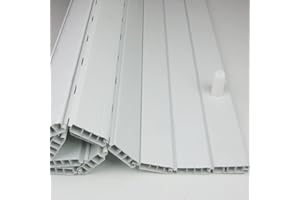 P T PERTONI TENDE Rouleau de volet roulant à lame droite 50mm PVC Blanc | Découpe sur mesure gratuite | PERTONI TENDE (200.00, 100.00)