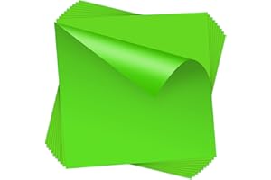 HTVDIY 10 Pack Heat Transfer Vinyl Sheets, 12x8 inch Green HTV Bundles, Iron on Vinyl for T-Shirts, Iron on Transfers Permanent HTV Sheets for Arts and Crafts