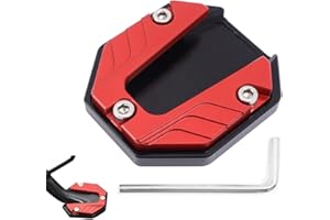 BIVBWQU Cavalletto Moto Laterale,Piastra di Estensione Cavalletto Laterale, Cavalletti Laterale Estensione del Cuscino Accessori Scooter, Cavalletto Laterale per Moto, Biciclette, Rosso