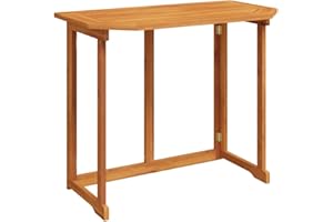 vidaXL Mesa Plegable para Balcón Mobiliario de Terraza Madera Maciza de Acacia