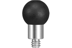 FANAUE B-17ES Adaptador Cabeza de Bola de 17mm Compatible con Garmin Soporte y Cabeza de Bola de 17mm Brazo de Doble Enchufe para Accesorios de Soporte para teléfono Celular de Motocicleta Bicicleta.