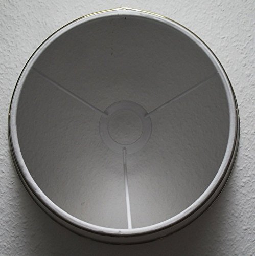 Designer Lampenschirm weiss konische Form Goldkante Ø 25bis 40cm (WEISS-20*30*18cm) - 3