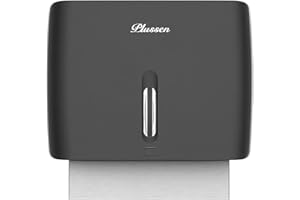 PLUSSEN dispenser carta asciugamani,dispenser carta igienica, tovaglioli piegati a Z e dispenser di asciugamani diviso (6008 nero)