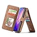 Produktbild XSJK Samsung Galaxy Note10/Note10+/S10/S10 5G/S10+/S10e/Note9//S9/S9Plus/Note8 S8/S8Plus/S7/S7edge Leder Case Hülle mit Magnet Handy Schutzhülle,B,SamsungS9
