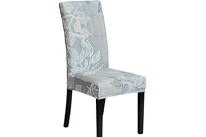 ‎HZDHCLH HZDHCLH Chair Covers, Set of 6 Chair Covers, Stretch, Removable, Washable, Dining Room Chair Protective Seat for Hotel, Restaurant, Kitchen, Wedding Party (Autumn Waters/6 Pieces)