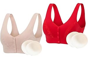XWSM 2 Stücke Vorne Verschluss Dessous BH Mit Brust Prothese Taschen Unterwäsche Mittleren Frauen Täglichen Post Chirurgie Mastektomie BH