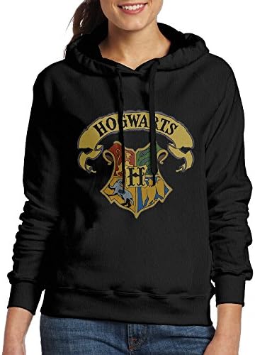 Lonekit Women's Harry Potter Hogwarts Hooded Sweatshirt -  Black - 