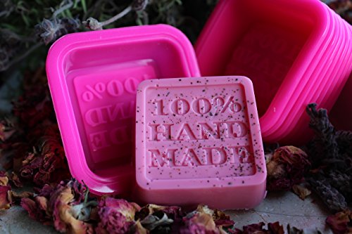 Unitedcovers Set Silikonformen für perfekt geformte ovale Seifen und 100% Handmade Seifen – 11 Formen – 1 Seifenform mit 8 ovalen Hohlräumen und 10 Stück 100% Handmade - 4
