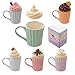 Produktbild Keramik Kaffeebecher Kaffeetasse Tasse mit Deckel CUP CAKE - keine Farbauswahl möglich
