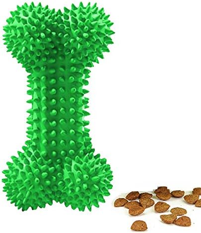 Raffaelo Dog Chew Toy, Dog Treat Bone Interactive Dog Toys Bite Resistant Dog Treat Toy Dispensing Yummy Bone for Dogs, Puppy Training, Playing and Chewing (15.5*8 CM)