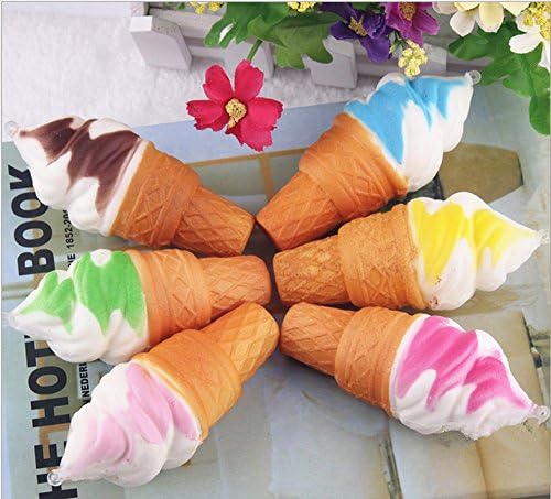 Slow Rising Squishy Soft Jumbo Ice Cream Squishy Charms Squeeze Toy 2pcs