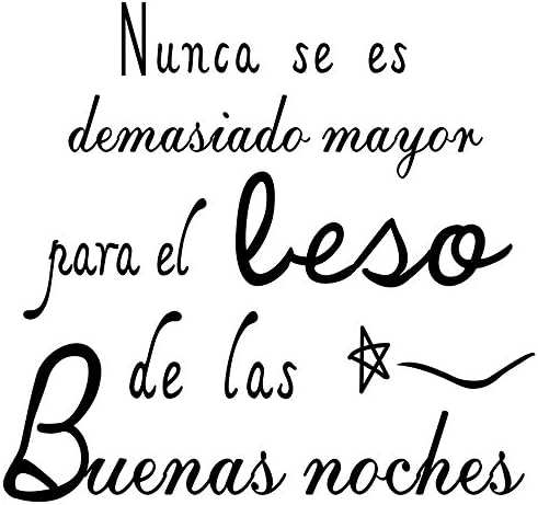 Docliick® "Nunca se es demasiado mayor..." (not in English) Decorative Vinyl Sticker Motivating Phrases Sticker for Wall Vinyl Bedroom Decoration (Plus Baby on Board Car Sticker Free) Docliick DC-16043 Vinyl Decorative Phrases. Vinyl Wall Sticker with Decorative Phrases