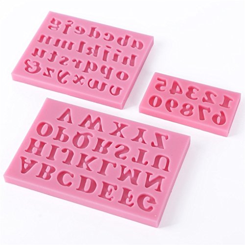 Chinget 3 tlg. Silikon Zahlen Buchstaben Kuchen Ausstecher Alphabet Form Fondant Kuchenform