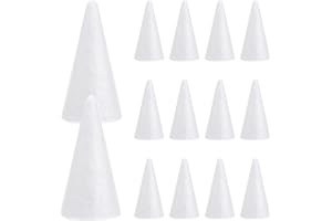 ‎OPERITACX Operitacx 24 Stück Styroporkegel 10CM, Solide Polystyrol Weihnachtsbaum Cones Schaumkegel Rohling FüR KräNze, WeihnachtsbäUme, Bastelprojekte, Heimdeko Und Weihnachtsdekoration