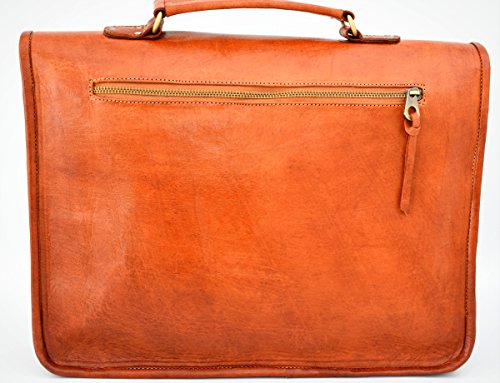 MaCorio Argan-Nature „Bobby“ 17,3" Vintage Leder-Trendtasche, Umhängetasche, Collegetasche, Schultertasche, Unisextasche, Laptoptasche, Bürotasche, Aktentasche, Unitasche, Lehrertasche