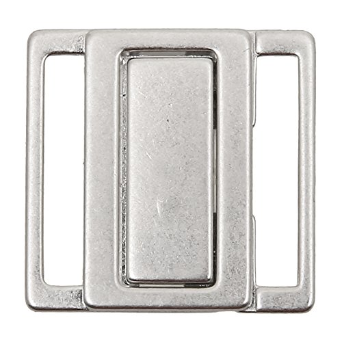 Preisvergleich Produktbild Bikiniverschluss Metall silber Steg 20 mm