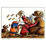 Original Acrylfarben auf Acrylmalkarton: Dagobert Duck Money makes you happy! / 30x40 cm