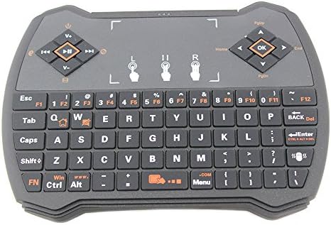 YOOYEE Mini Portable 2.4GHz Wireless Keyboard with Touchpad 72 Keys Multimedia Keyboard for Smart TV Box Media Player Black