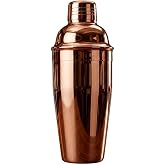 Paslanmaz &Ccedil;elik Kokteyl Shaker, Bakır Rengi, Parlak Kaplama, &Uuml;&ccedil; Par&ccedil;alı, Ev Bar Aksesuarı 700 ml