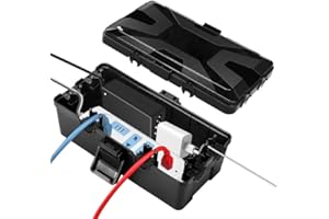 Caossuixin Cable Box Waterproof IP54, Waterproof Cable Box Black, Waterproof Cable Security Box, Junction Box, Waterproof Protect for Socket, Socket, Plug (26.1 x 15 x 9.4 cm) – Black