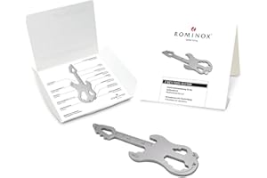 Przedmiot prezentowy: ROMINOX Key Tool Gitara, 19 funkcji, Keytool Keytool Gitara, Elektryczna, Stal nierdzewna Multitool z opisem funkcji, narzędzie wielofunkcyjne, podróże lub wakacje