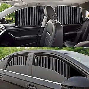 Kixre 4pcs/set Car Side Window Sun Shade Universal Automobile Sun Protection Heat Insulation Privacy Protection Magnetic Sunshade Curtain