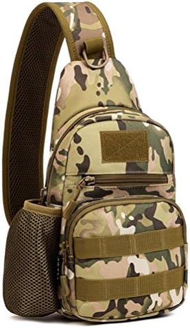 Superwinger Unisex Tactical Sling Chest Pack Military Rucksacks Messenger Single Sling Shoulder Travel Hiking Backpacks Casual Crossbody Bag for Cycling Camping Hunting Fishing Trekking Sports School Supplies (Camouflage-E)