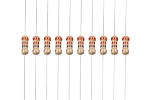 YOKIVE 500 Pcs Carbone Film Résistances, 1/4W 220 Ohm 5% Tolérances Résistance, Bonne pour Bricolage Électronique Projets (4 Couleur Bande, 1.77x0.09-Pouce)