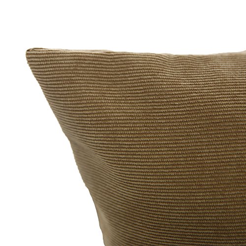 Deconovo Kissenbezug Kord Kissenbezug Wohnzimmer Kissenbezug Weich 40×40 cm Taupe 4er set - 5