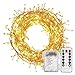 Produktbild ECOWHO Lichterkette Batterie, 3M 200 LED Kupferdraht Lichterkette Außen mit Fernbedienung 8 Modi IPX7 Wasserdicht Außenbeleuchtung für Garten, Party, Hochzeit, Weihnachten (Warmweiß)