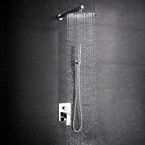 8 Zoll Duschkopf Regendusche Anti-Kalk Duschkopf Regen Edelstahl Duschkopf Rund Schwenkbar 1/2 Zoll Raindance Duschbrause Kopfbrause Verchromt fur Badezimmer - 7