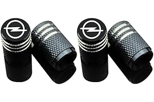 XLUCBS 4 Pezzi Auto Metallo Cappucci delle valvole Tappi parapolvere, per Opel Opc Astra Insignia Corsa Mokka Vectra Pneumatici Ruota Tappi valvola Decorazione Accessori