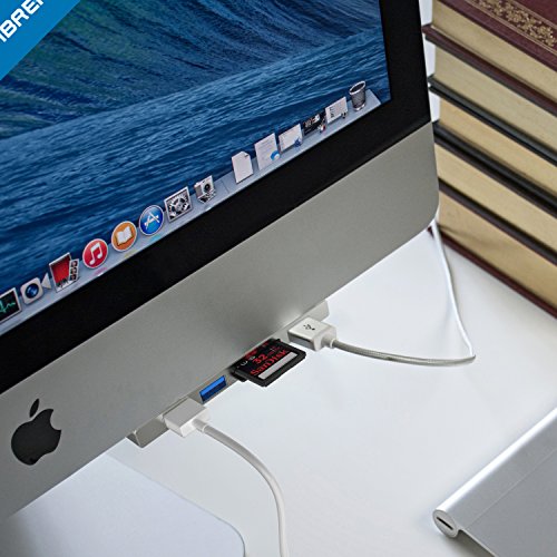 Sabrent USB HUB + Kartenleser – 3-Port USB 3.0 Hub mit Multi-In-1 Kartenleser für iMac (2012 und später) Schlanker einteiliger-Unibody [iMac Slim Unibody] (HB-IMCR) - 8