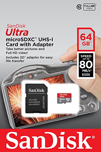 SanDisk Ultra Imaging microSDXC 64GB bis zu 80 MB/Sek Class 10 Speicherkarte + SD-Adapter - 2