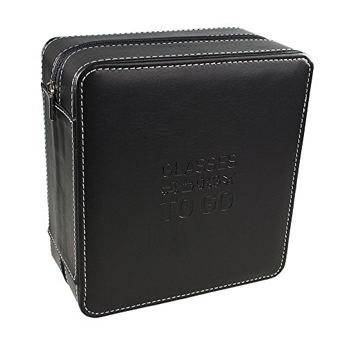 Preisvergleich Produktbild Brillenetui – Mehrbrillenetui für bis zu vier Brillen, Sonnenbrillen oder Lesehilfen, Edel & Hochwertig inkl. Premium Mikrofasertuch – Etui aus Kunstleder in Braun oder Schwarz (Schwarz)