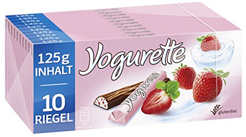 Preisvergleich Produktbild Yogurette Erdbeer, 10er Pack (10 x 125g Tafel)