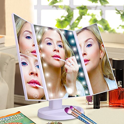 LED Kosmetikspiegel Tri-Falten Standspiegel Schminkspiegel mit Beleuchtung - 6