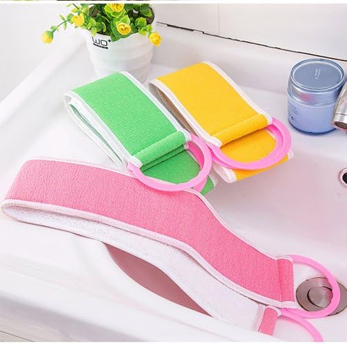 CWAIXX Bath bathe bathing Towel Bar bath towel-free back rubs spent pulling back thick strong rubbing mud Exfoliator , Random colors