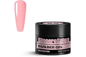 SINCERO SALON Gel Construction Ongle UV Solid - Wedding Pink - TPO Free - Résistant 4in1 Builder Gel pour Renforcement Protéger Extension et Décoration - Nail Art Ongles UV LED - Longue Durée - 15ml